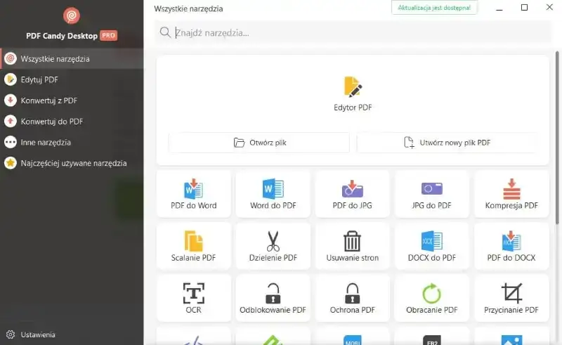 przykładowy interfejs konwertera zdjęć do pdf online