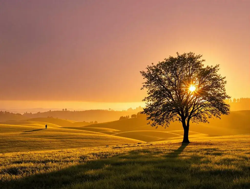 Złota godzina fotografia krajobrazowa