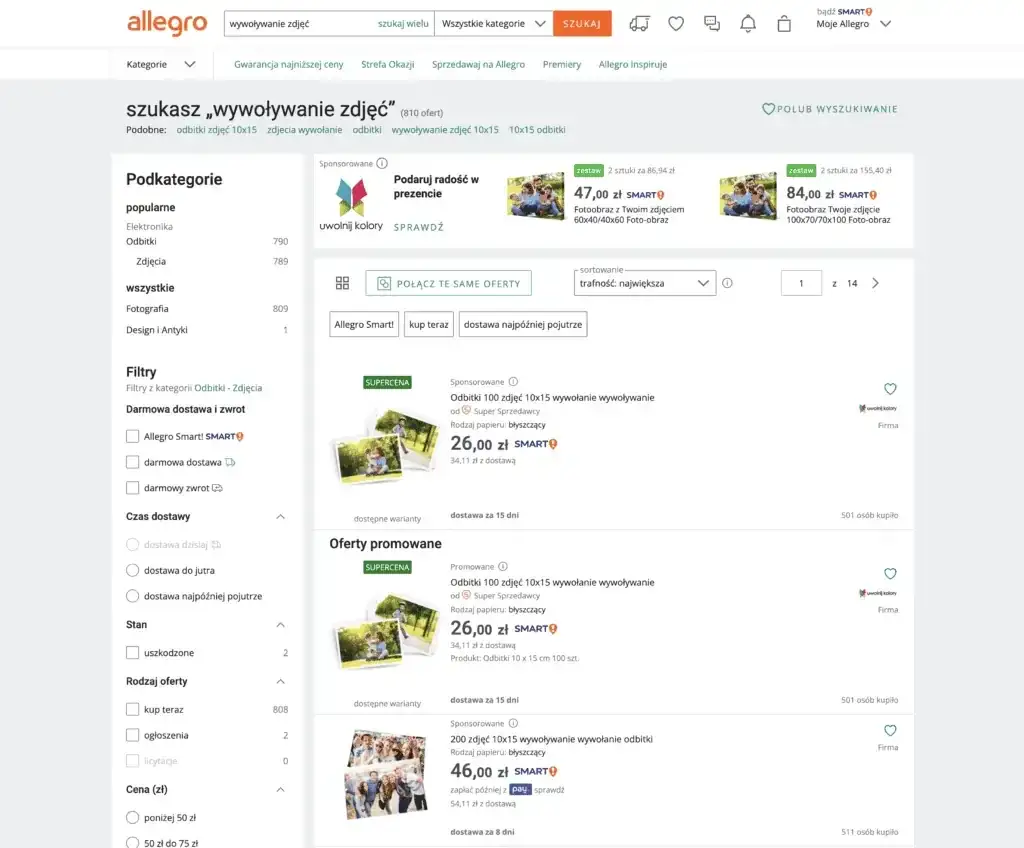 porównanie popularnych fotolabów online w Polsce