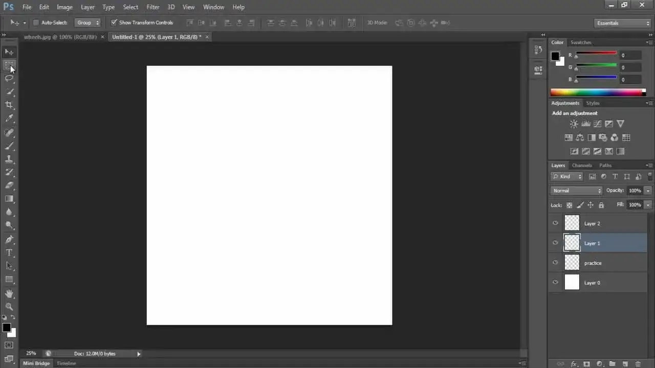 Photoshop CS6 interfejs