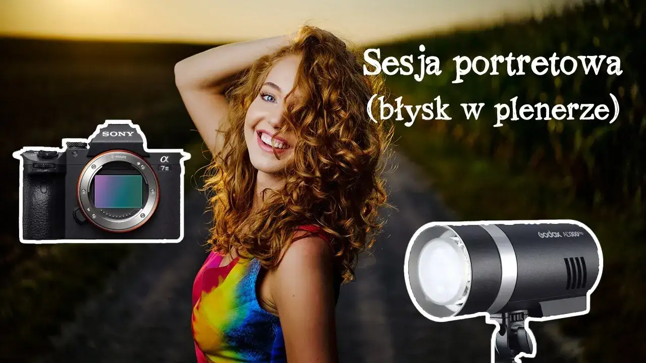 zdjęcie z lampą błyskową w plenerze z rozmazanym tłem