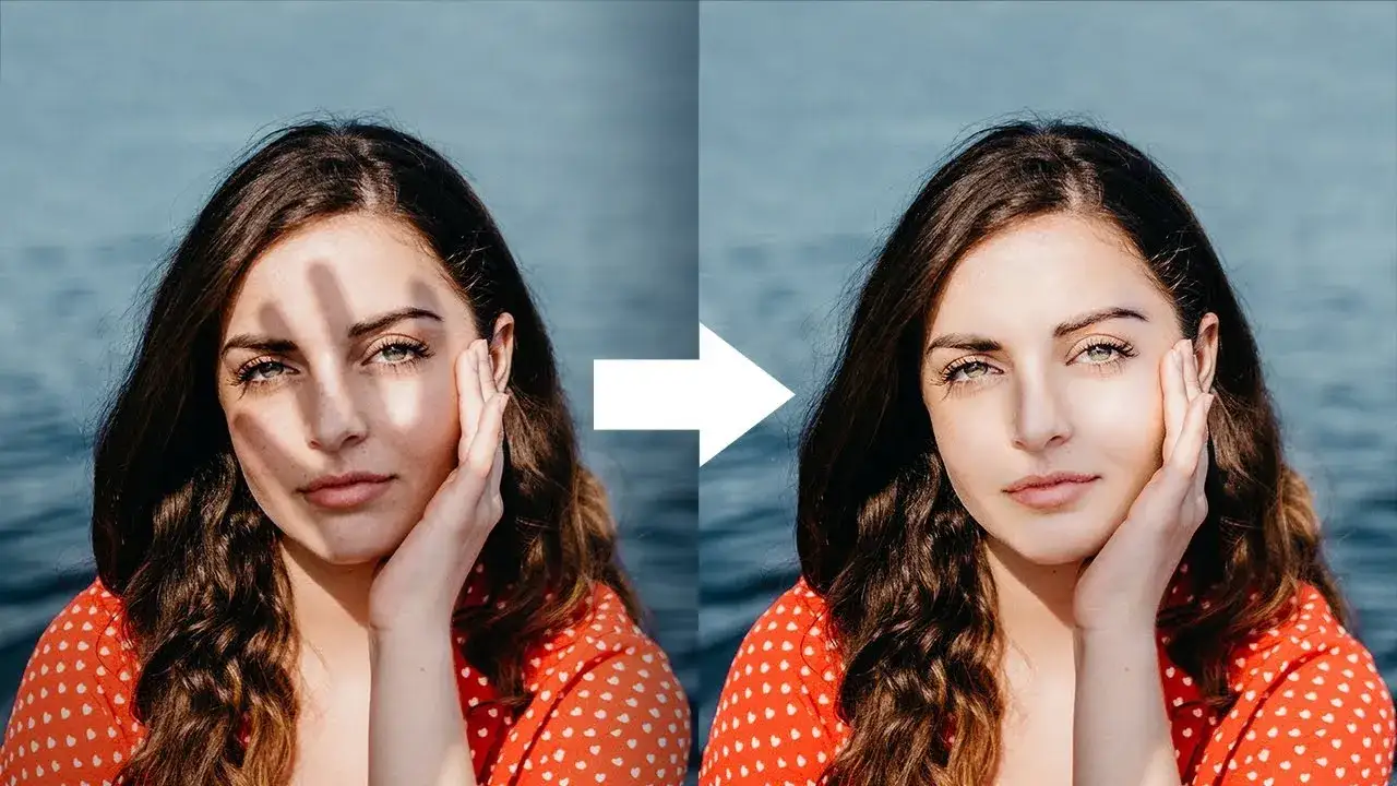 przed i po dodaniu cienia photoshop