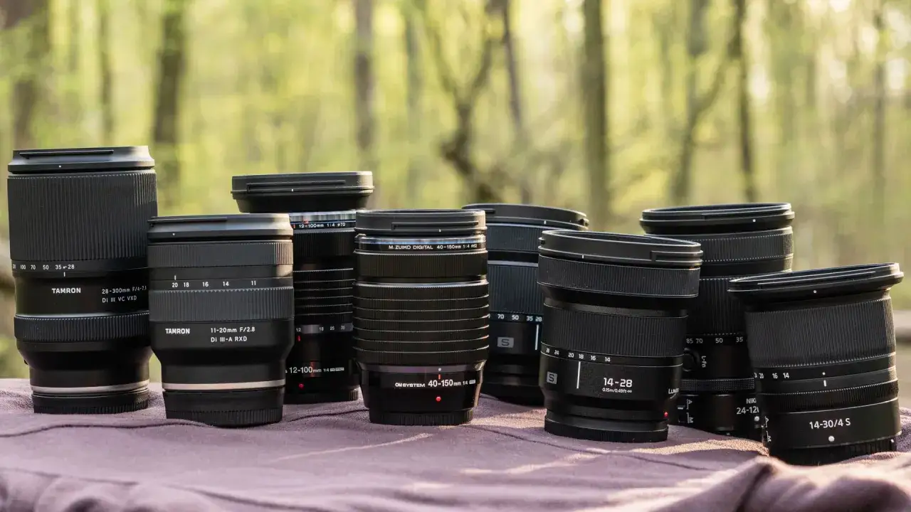 Profesjonalne obiektywy fotograficzne zestaw